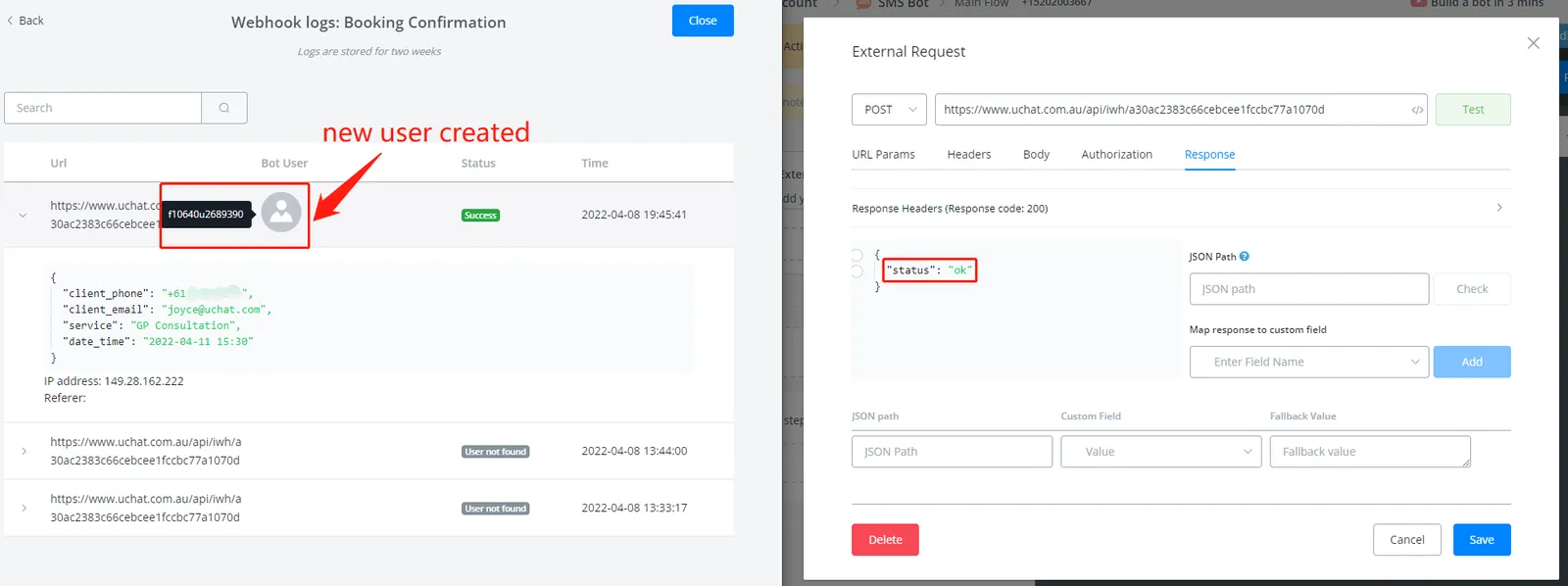 inbound webhook