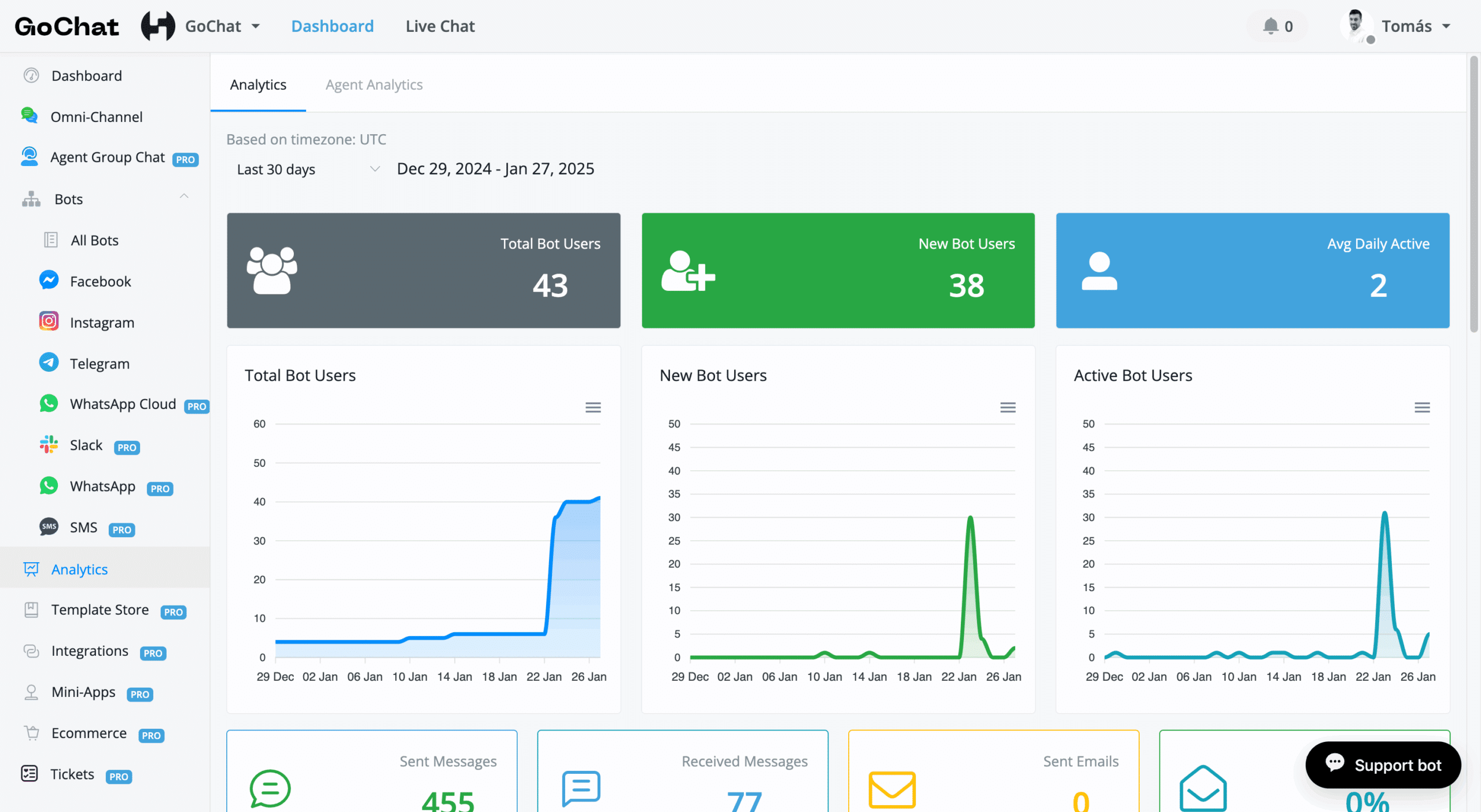 Live analytics